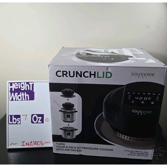 NIB Air Fryer‎ SousVide Art "Crunch Lid"  Air Fryer Lid For Pressure Cookers - Picture 2 of 7
